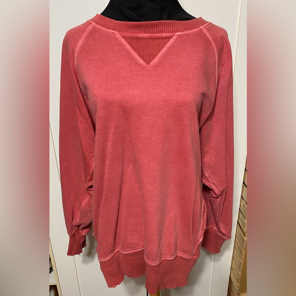 Zenana V-Neck Sweatshirt